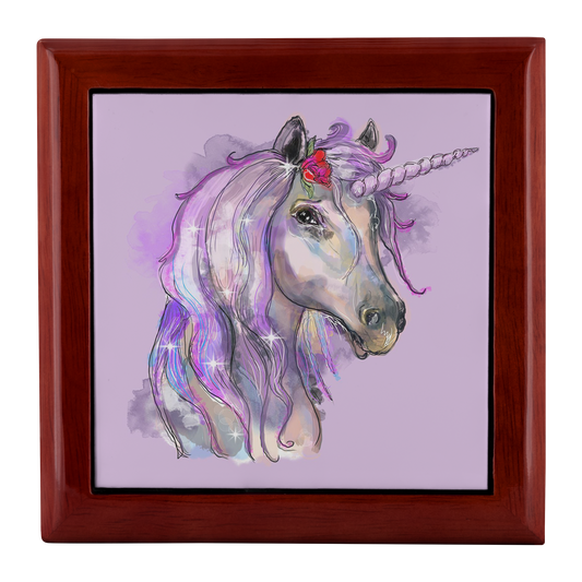 Watercolor Style Unicorn Jewelry Box - Schoppix Gifts