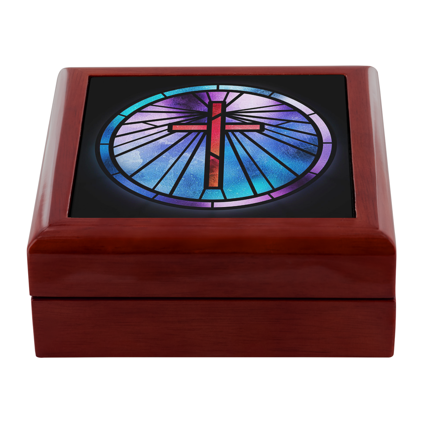 Stained Glass Cross Jewelry Box - Schoppix Gifts