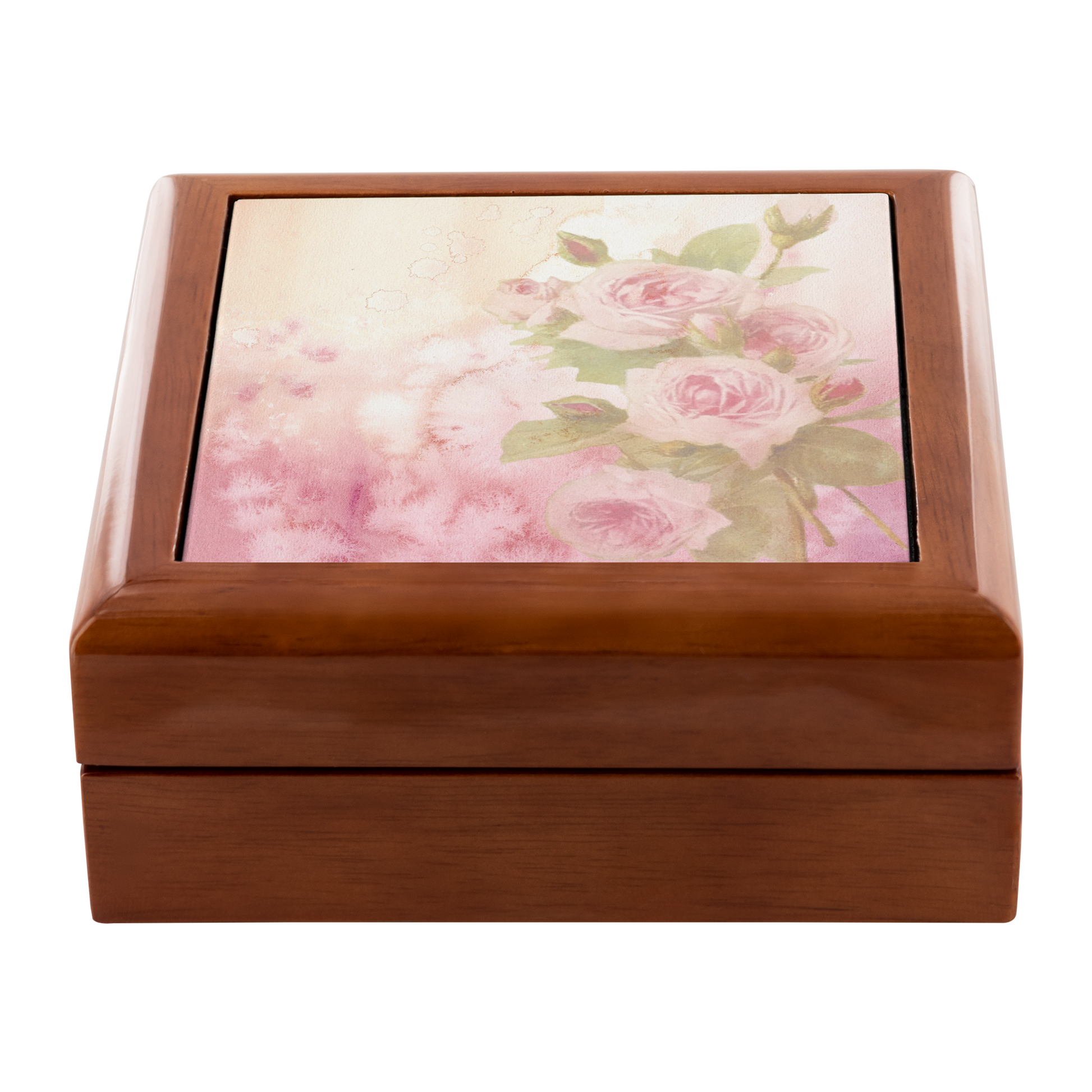 Vintage Look Pink Roses Jewelry Box - Schoppix Gifts