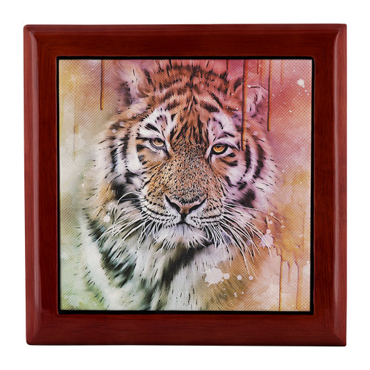 Tiger Portrait Art Jewelry Box - Schoppix Gifts